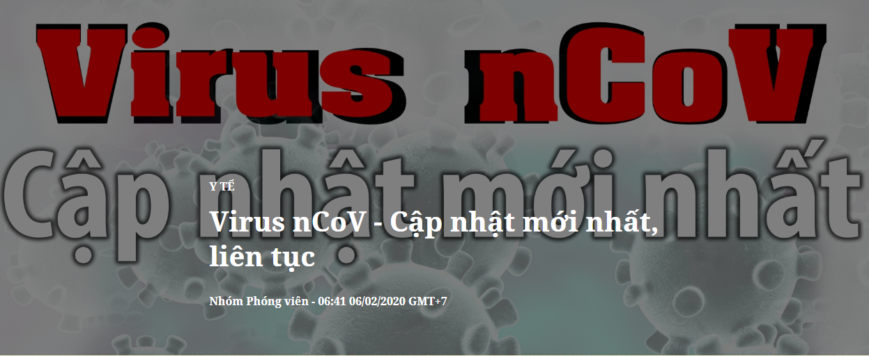 Virus nCoV cập nhật Ngày 06/02