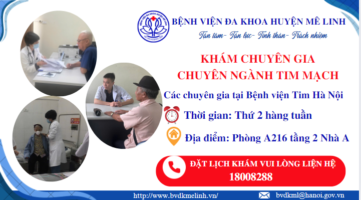 KHÁM VÀ HỖ TRỢ BỆNH NHÂN TIM MẠCH TẠI BỆNH VIỆN ĐA KHOA HUYỆN MÊ LINH