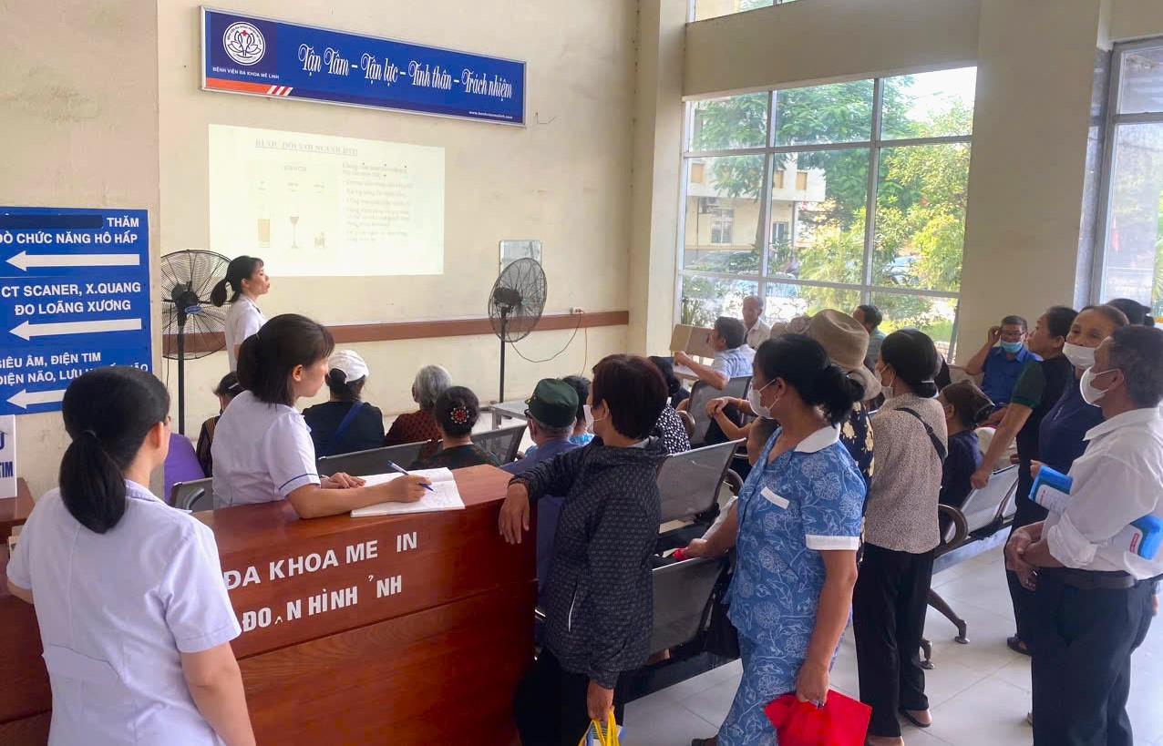 BỆNH VIỆN ĐA KHOA HUYỆN MÊ LINH TỔ CHỨC BUỔI TƯ VẤN DINH DƯỠNG CHO NGƯỜI BỆNH ĐÁI THÁO ĐƯỜNG