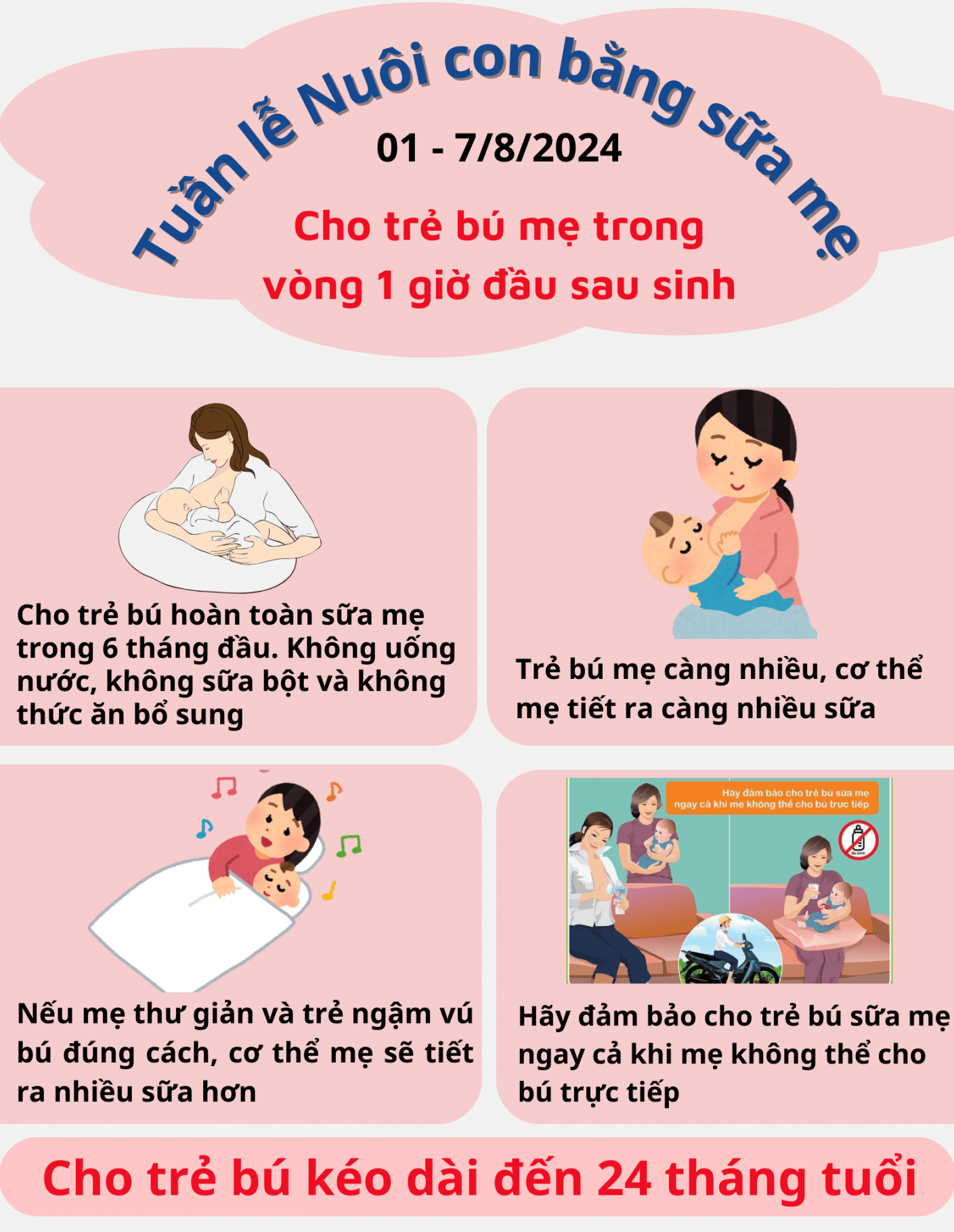 HƯỞNG ỨNG TUẦN LỄ NUÔI CON BẰNG SỮA MẸ 2024