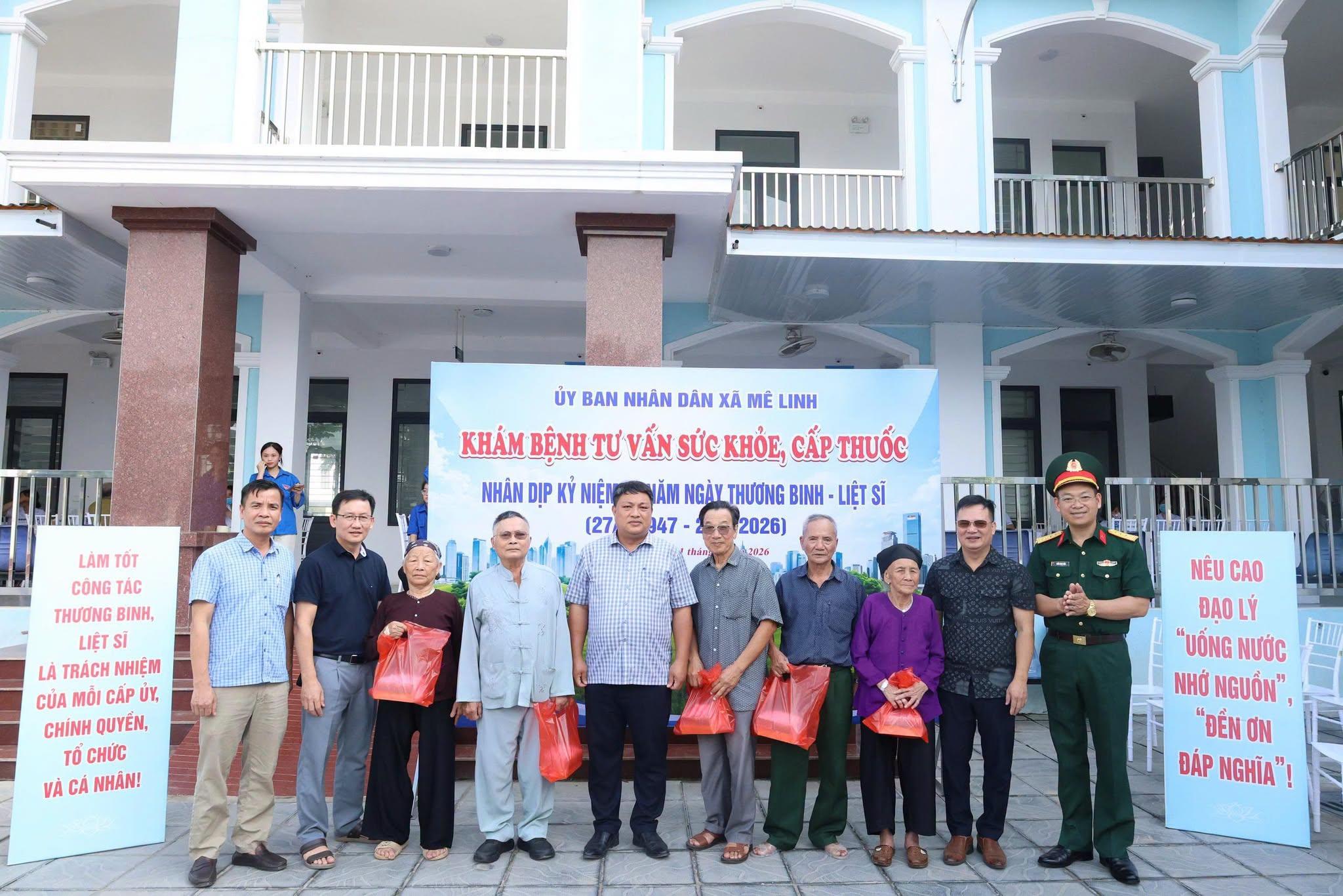 BỆNH VIỆN ĐA KHOA MÊ LINH PHỐI HỢP TỔ CHỨC KHÁM SỨC KHỎE, CẤP THUỐC MIỄN PHÍ CHO ĐỐI TƯỢNG CHÍNH SÁCH XÃ MÊ LINH