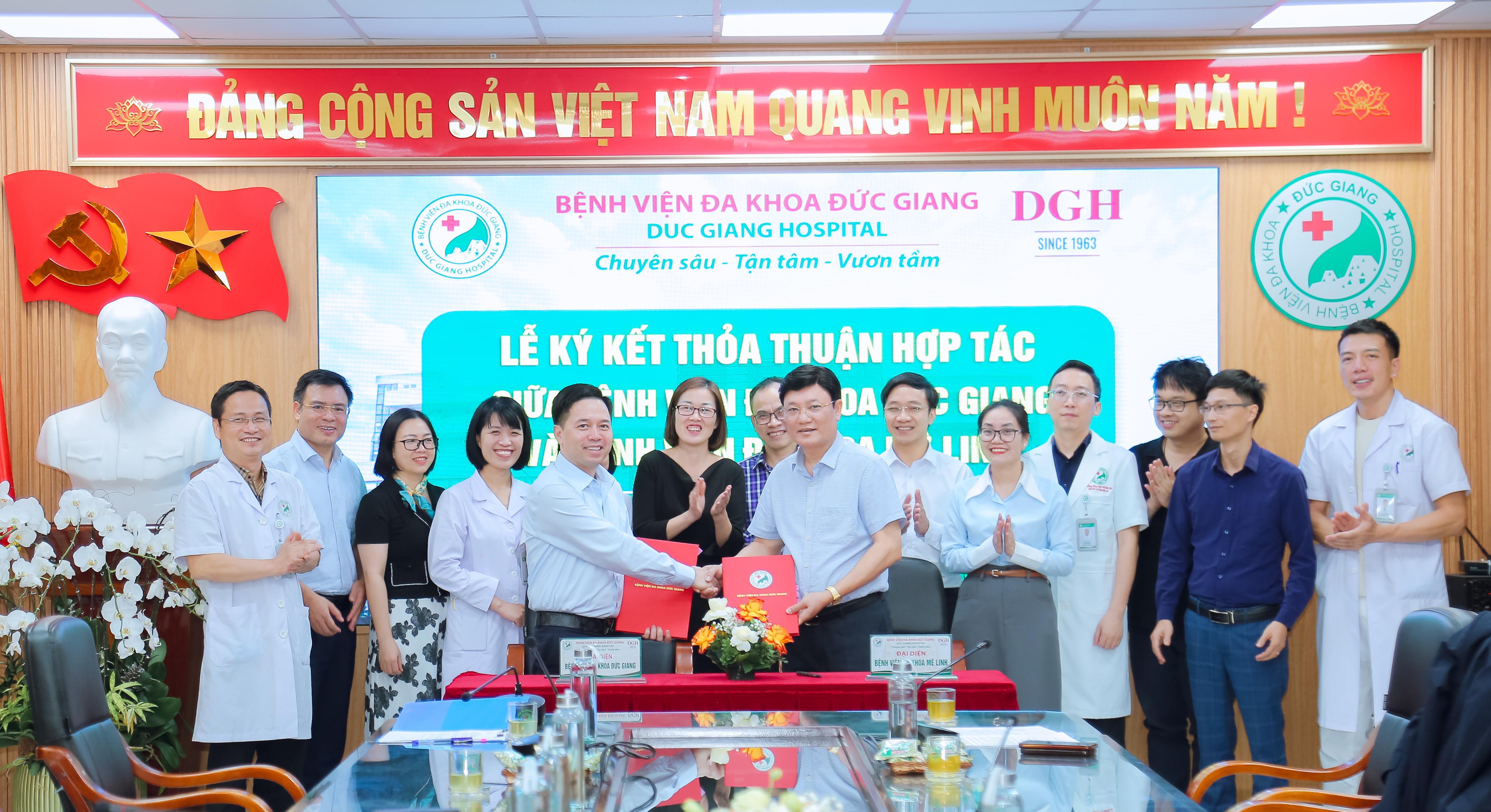 BỆNH VIỆN ĐA KHOA MÊ LINH KÝ KẾT HỢP TÁC CHUYÊN MÔN VỚI BỆNH VIỆN ĐA KHOA ĐỨC GIANG