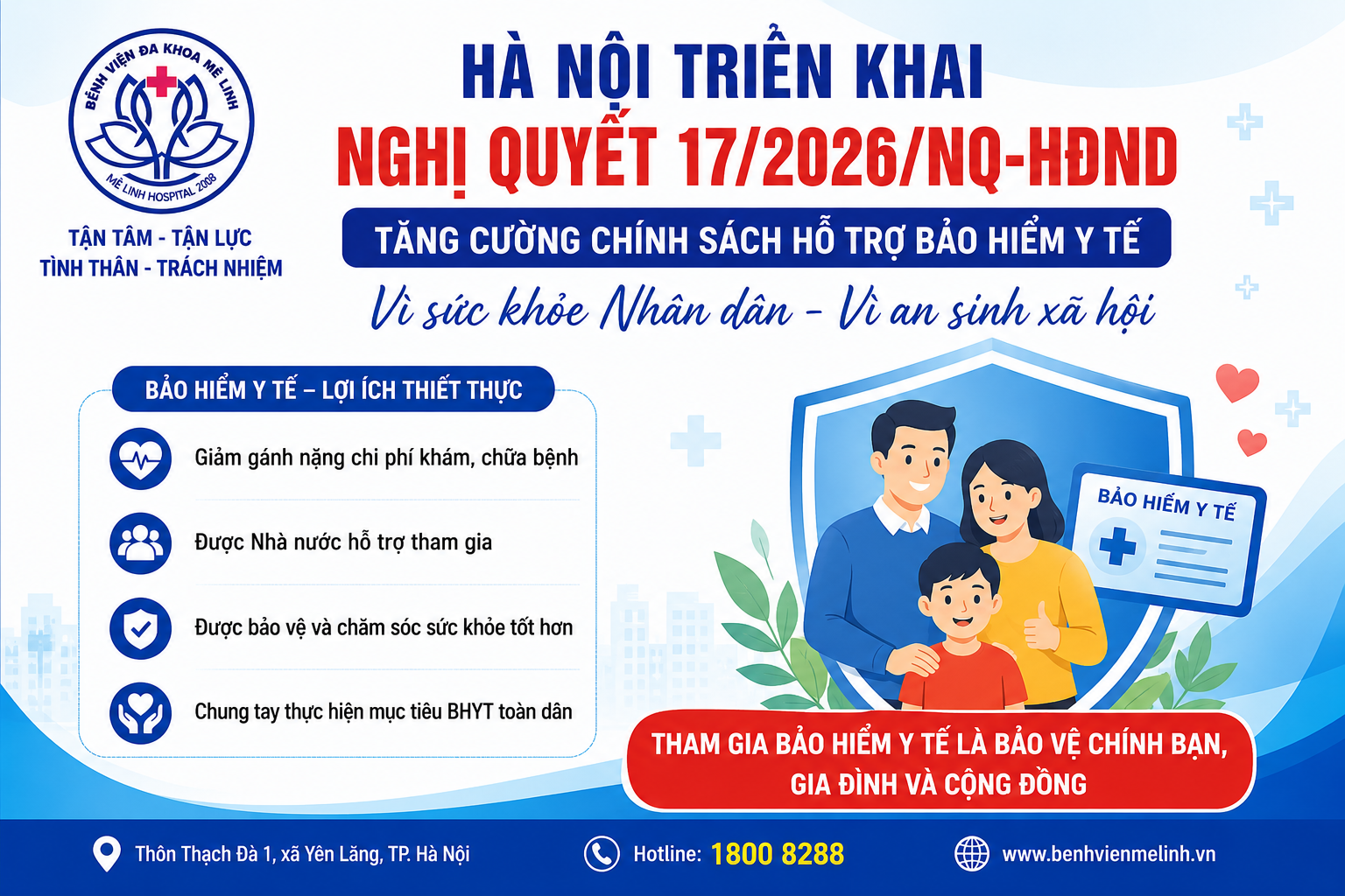 HÀ NỘI TRIỂN KHAI NGHỊ QUYẾT SỐ 17/2026/NQ-HĐND: TĂNG CƯỜNG CHÍNH SÁCH HỖ TRỢ BẢO HIỂM Y TẾ, BẢO ĐẢM AN SINH XÃ HỘI