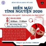 BỆNH VIỆN ĐA KHOA MÊ LINH - HIẾN MÁU TÌNH NGUYỆN NĂM 2026