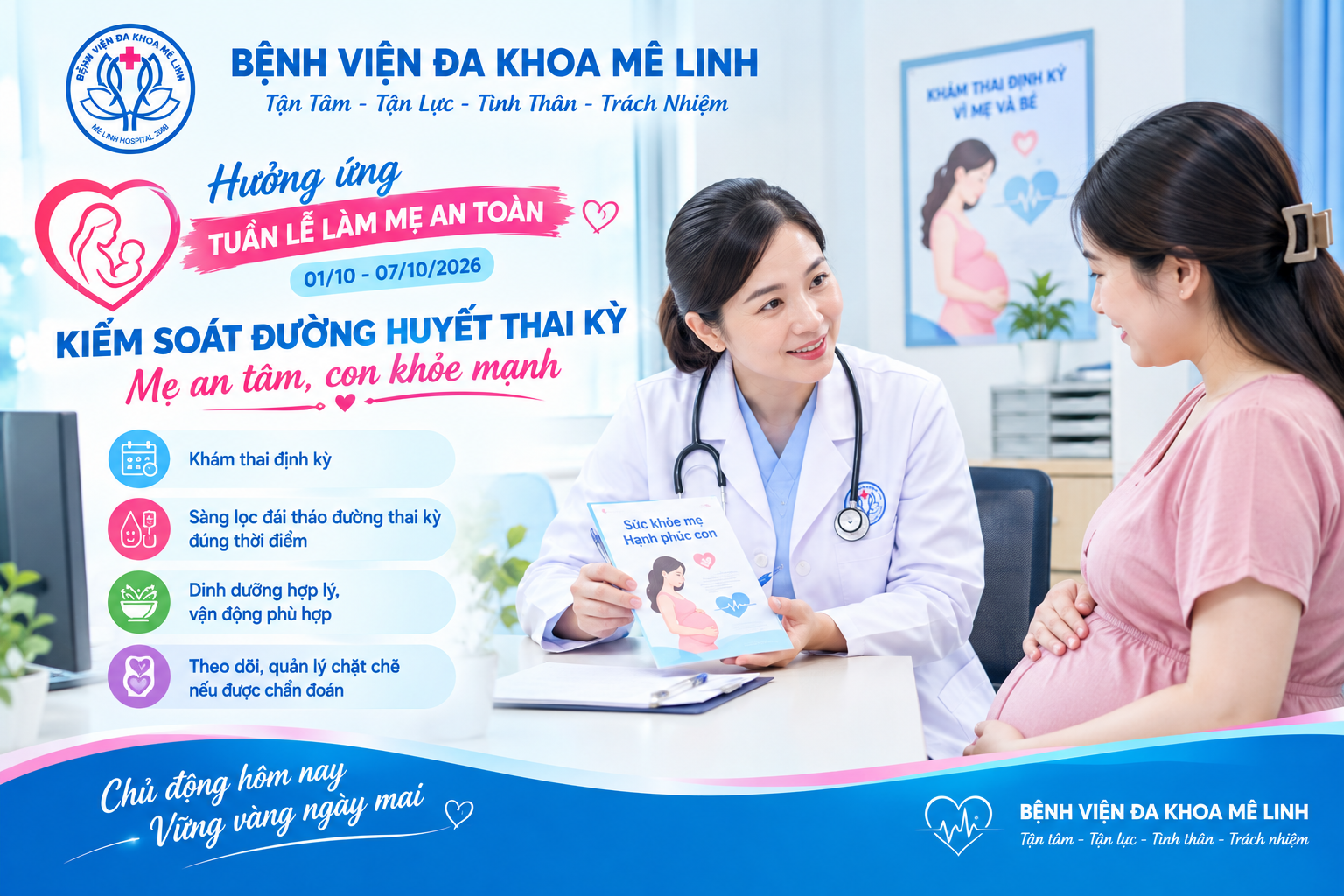 🌷 TUẦN LỄ LÀM MẸ AN TOÀN 2026 KIỂM SOÁT ĐƯỜNG HUYẾT THAI KỲ – MẸ AN TÂM, CON KHỎE MẠNH